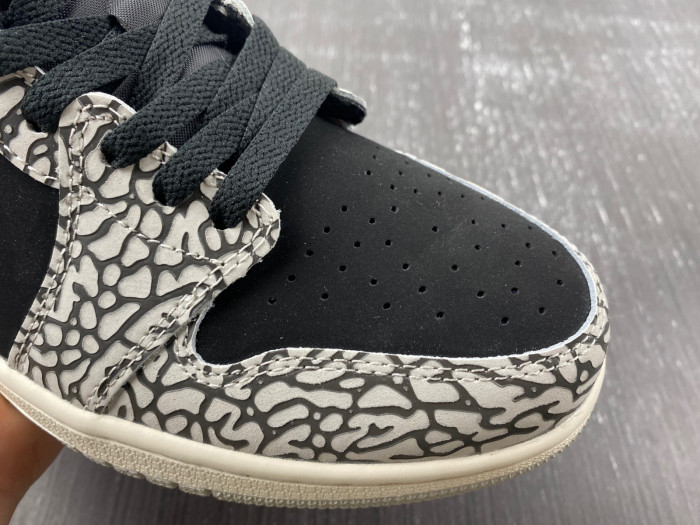 air jordan 1 low og "black cement" cz0790-001