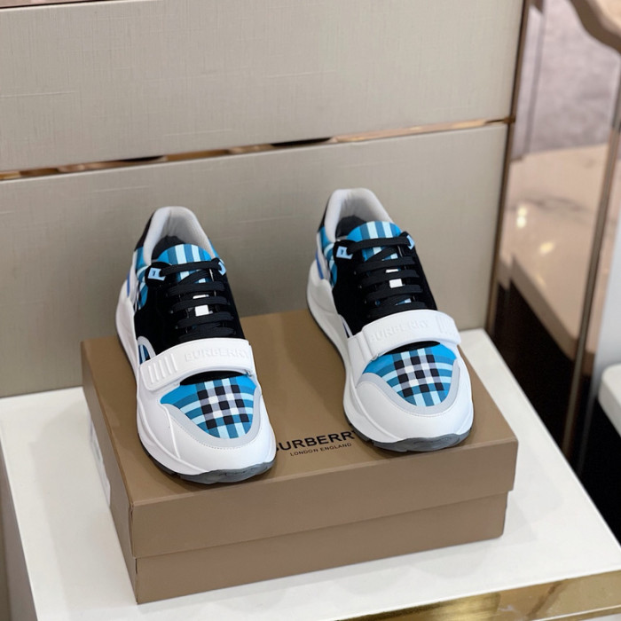 Bur*berry Vintage Check, Leather and Mesh Sneakers